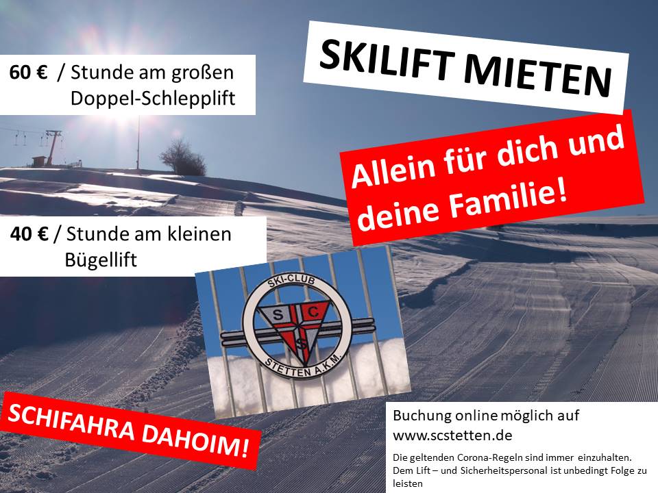 Skilift-Miete SC Stetten a.k.M. 2