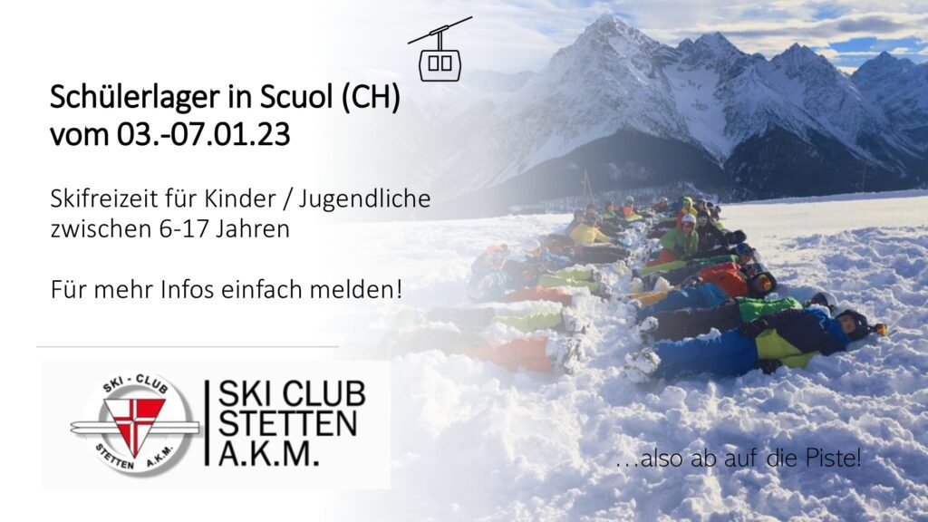 Schülerlager 2023 in Scuol (CH) Flyer Schülerlager 2023 in Scuol (CH) Flyer