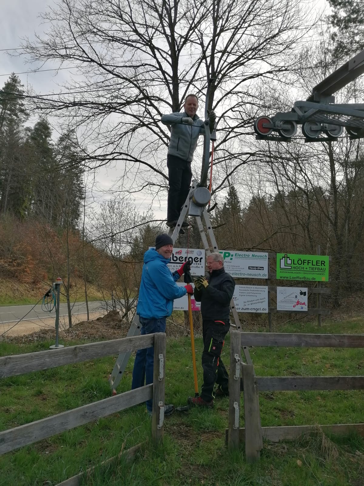 Arbeitsdienst Liftaufbau