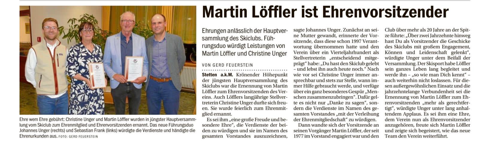 Martin Ehrenvorsitzender JHV2026